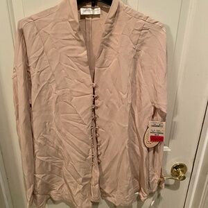 NEW WITH TAGS Dana Buchman Silk Jacket Light Pink Spring Size 12